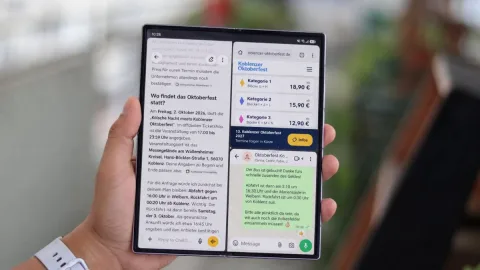 كيف تستغل الشاشة الكبيرة في Galaxy Z Fold8 مقارنةً بـ iPhone Duo