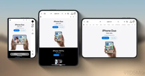 أبل تدرس حلاً لضيق صفحات سافاري على الشاشة الخارجية لهاتف iPhone Duo