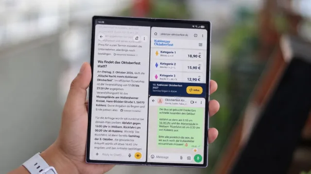 كيف تستغل الشاشة الكبيرة في Galaxy Z Fold8 مقارنةً بـ iPhone Duo