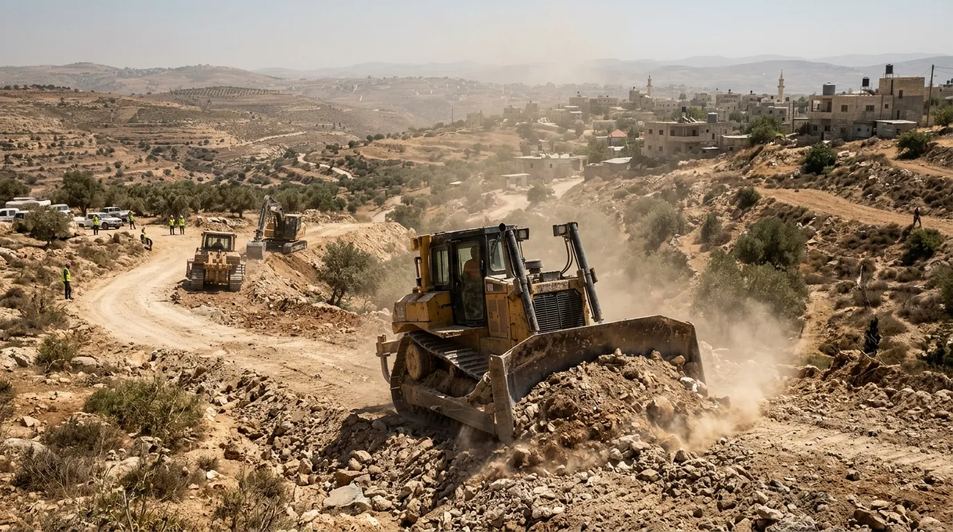 جرافات الاحتلال تسوّي بالأرض ثلاثة بيوت فلسطينية غرب سلفيت