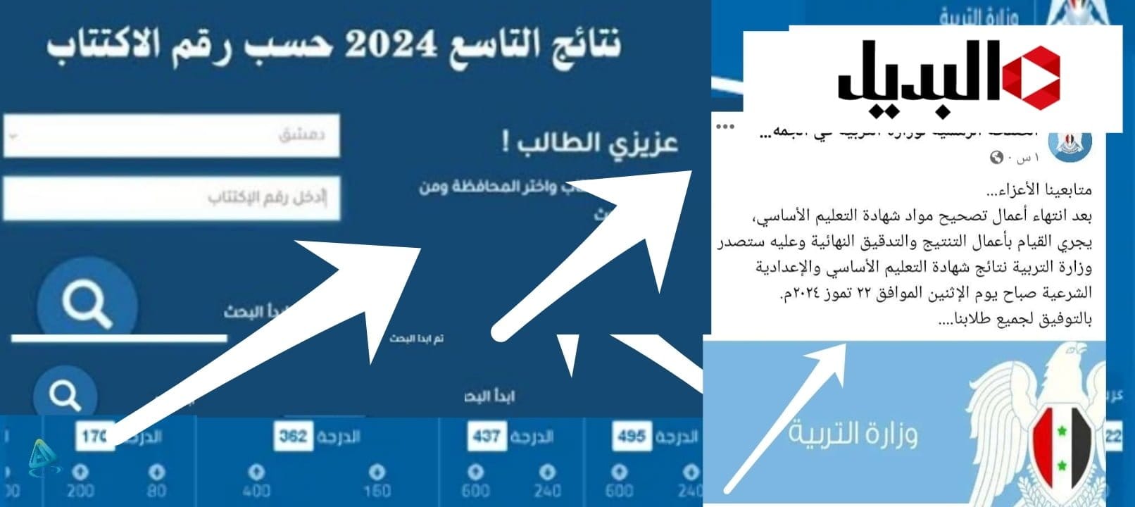 الإعدادية الشرعية….نتيجة التاسع سوريا 2024 رسميا رابط مباشر وسريع