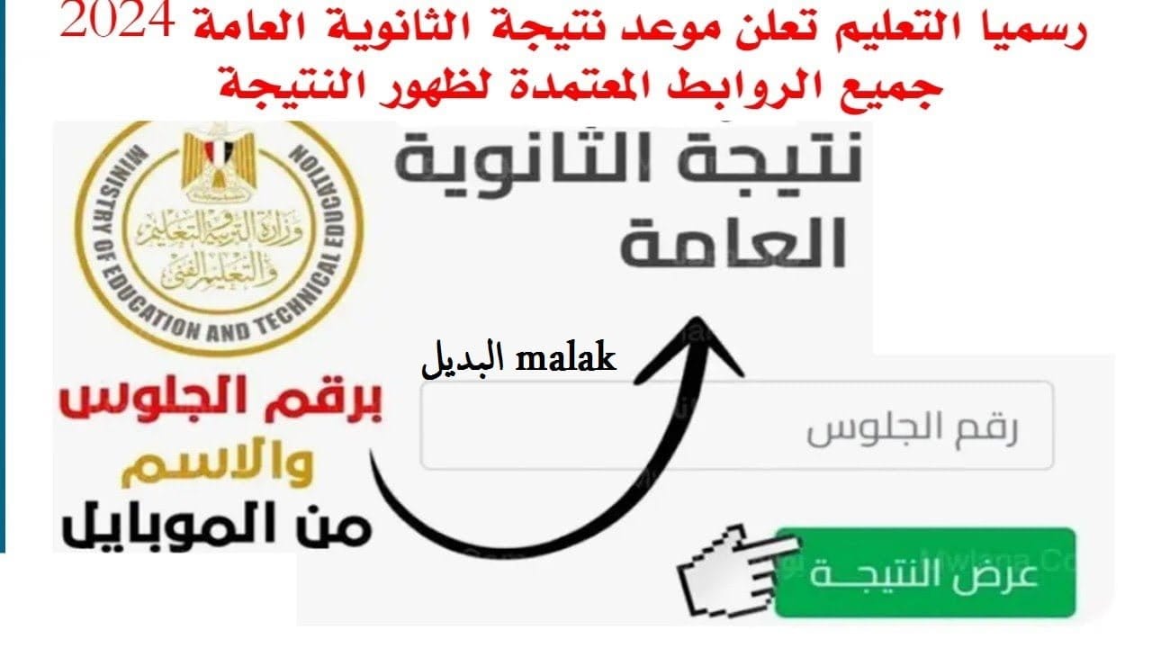 رابط مباشر.. نتيجة الثانوية العامة 2024 علمي وادبي جميع المحافظات برقم الجلوس