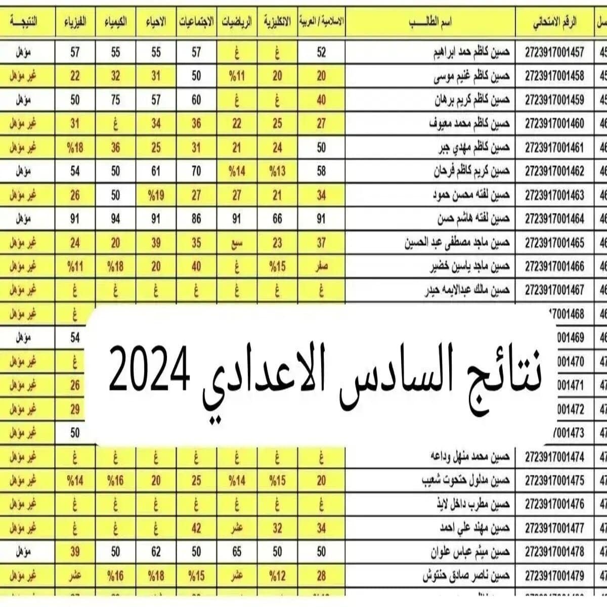 “رابط الوزارة”.. نتائج السادس الاعدادي الدور الثاني 2024 بالدرجات