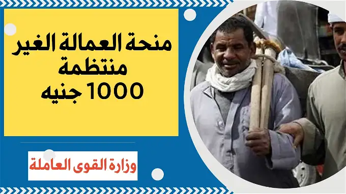 لينك منحة العمالة الغير منتظمة 2025 والشروط المطلوبة عبر موقع وزارة القوي العاملة
