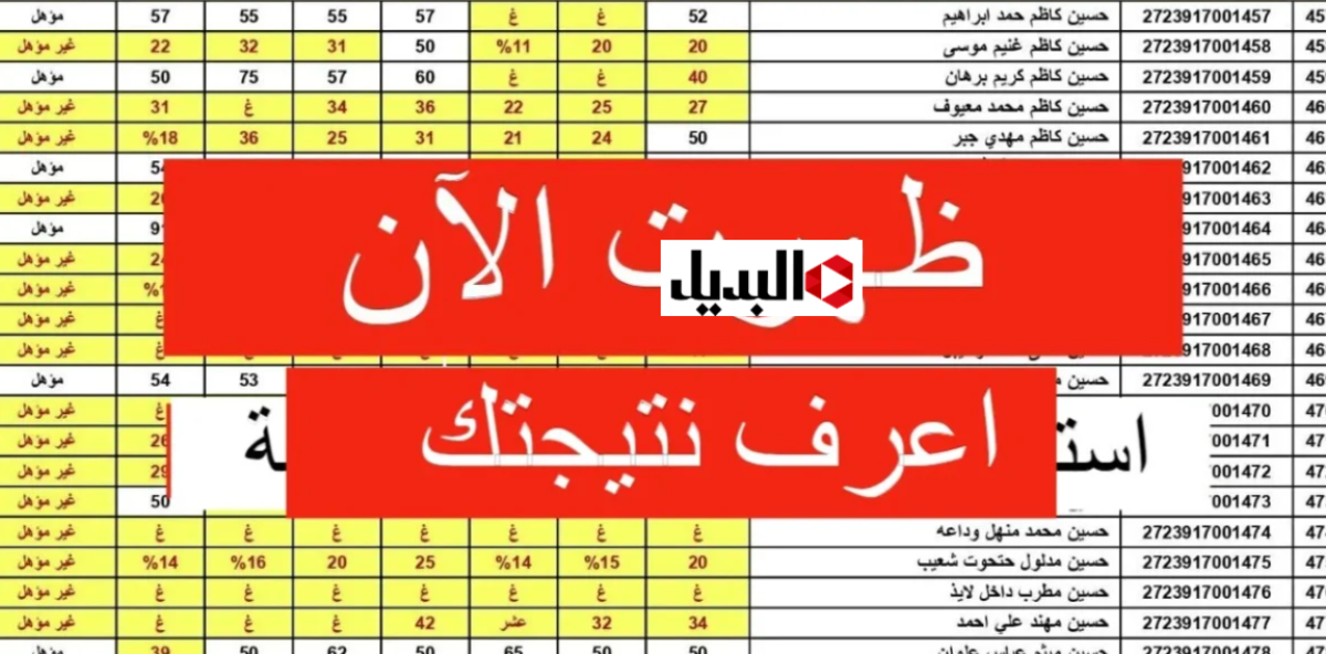 “بالاسـم فقـط” رابـط نتيجة الصف السادس الابتدائي 2026 جميـع المحافظـات عبر بوابة التعليم الأساسي حال اعلانها