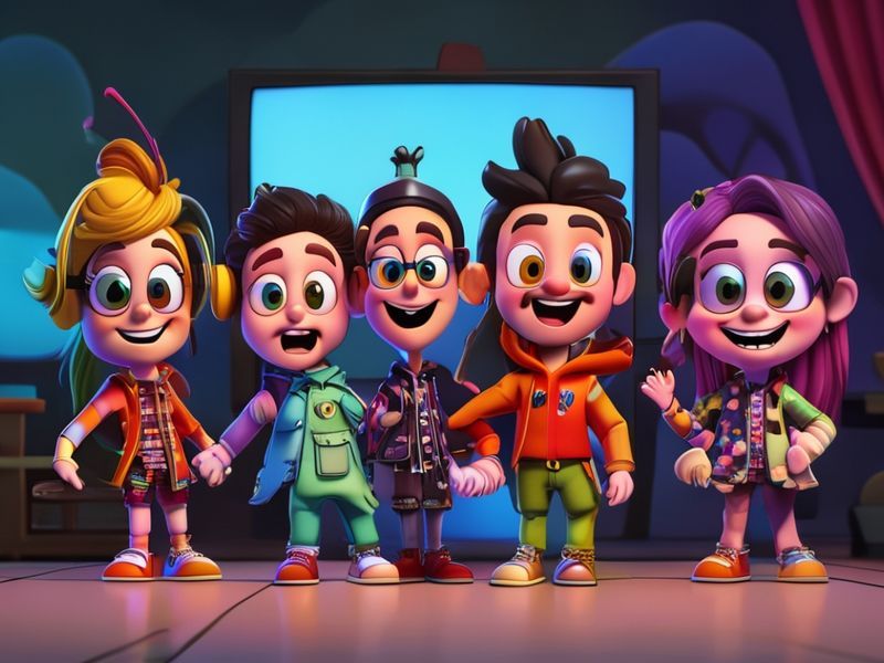 Wanasah TV cartoon characters